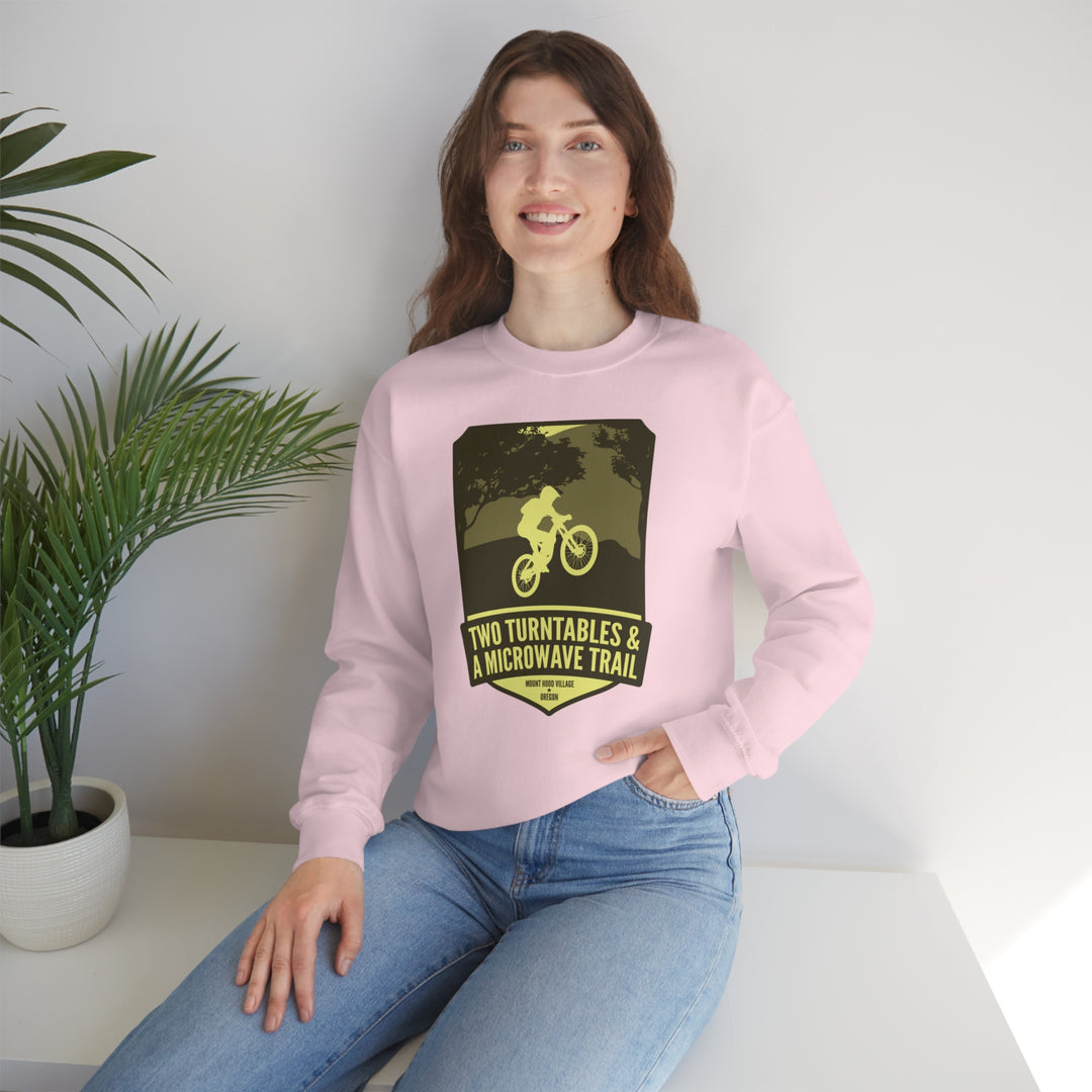 Two Turntables and a Microwave Trail - Mount Hood Village, OR Unisex Heavy Blend Crewneck Sweatshirt