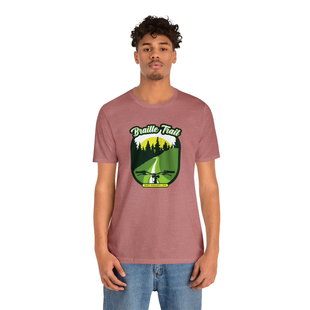 Braille Trail - Day Valley, CA Unisex Tee Shirt