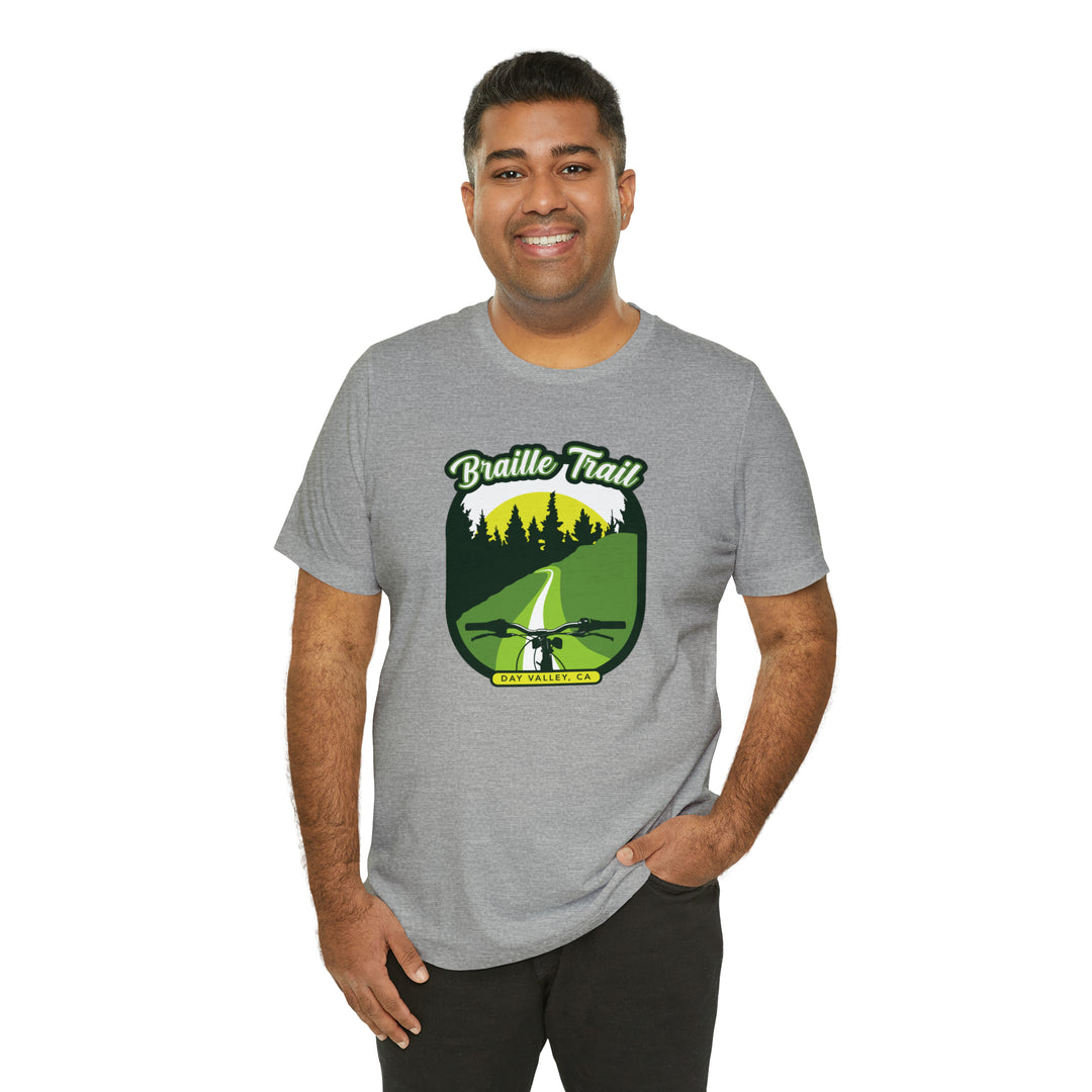 Braille Trail - Day Valley, CA Unisex Tee Shirt