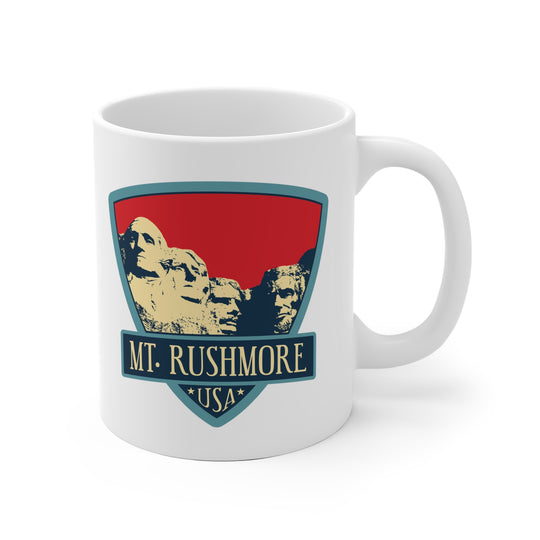 Mt. Rushmore White Ceramic Mug