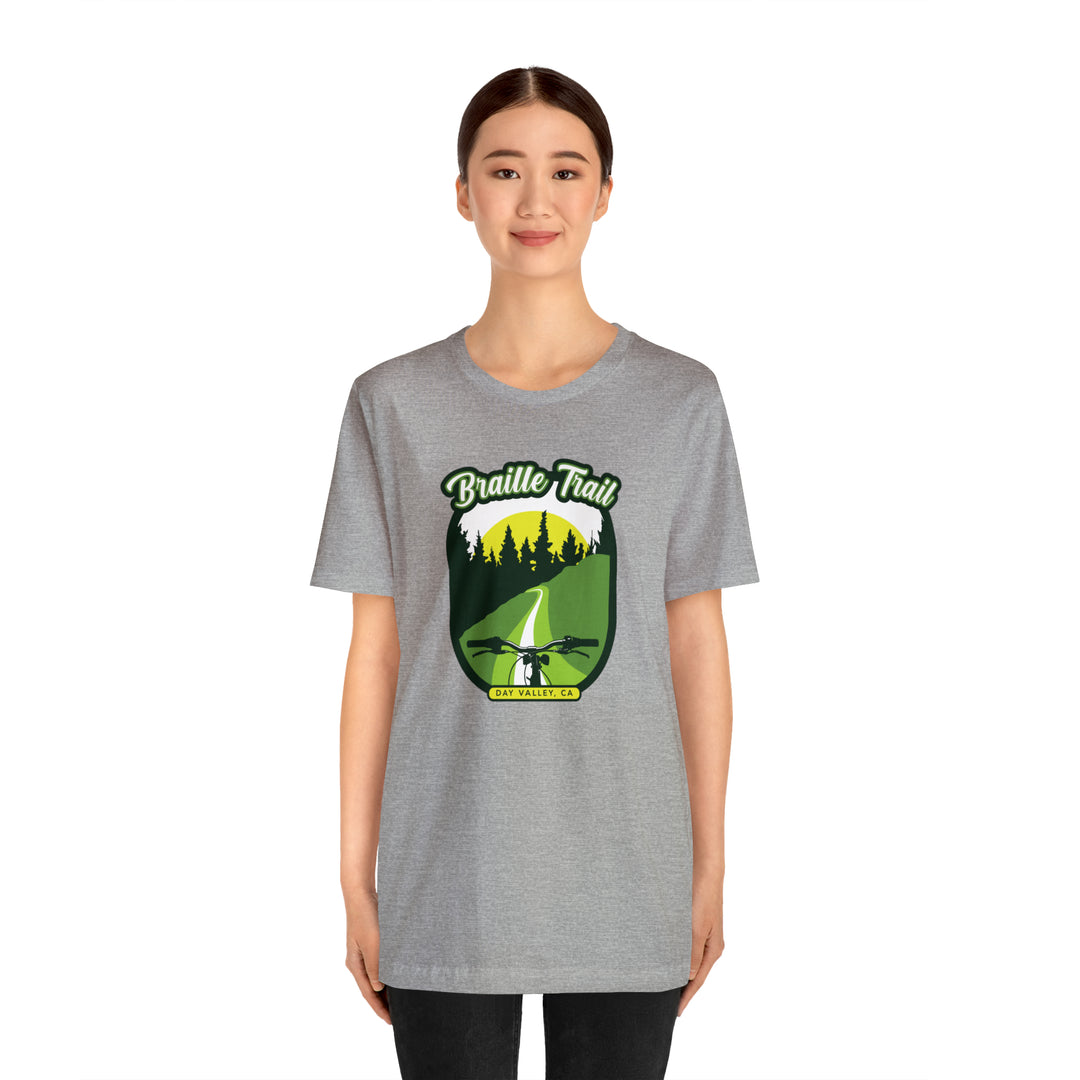 Braille Trail - Day Valley, CA Unisex Tee Shirt