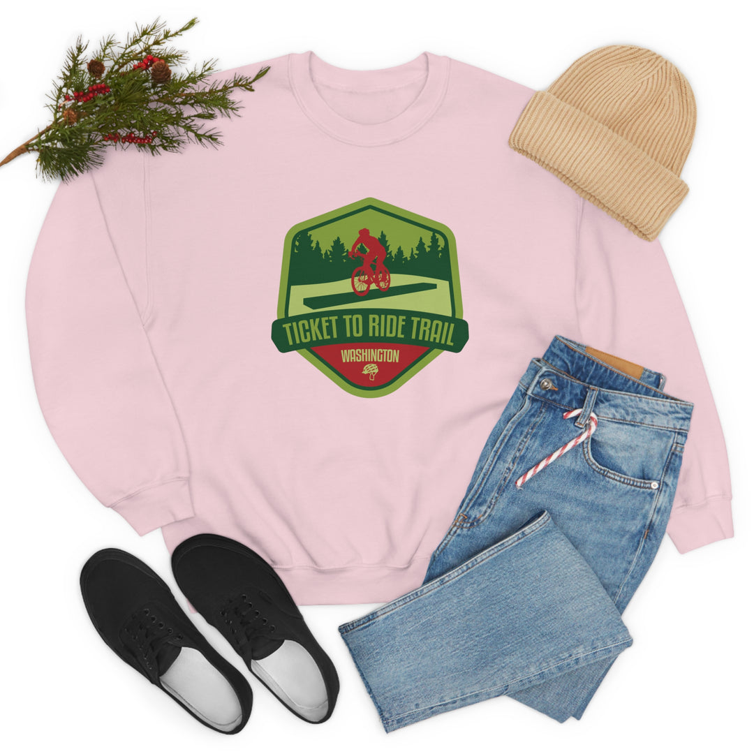 Ticket to Ride Trail - Washington State Unisex Heavy Blend Crewneck Sweatshirt