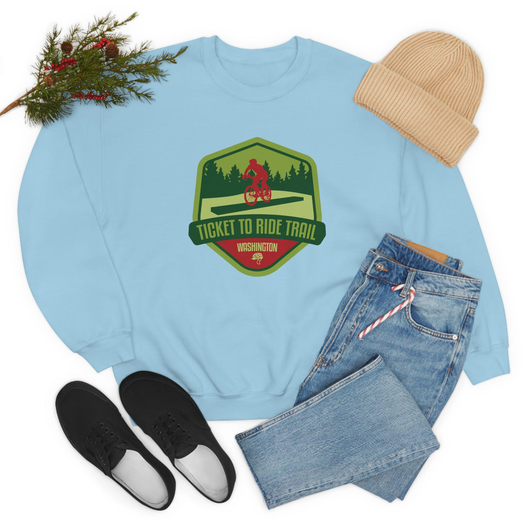 Ticket to Ride Trail - Washington State Unisex Heavy Blend Crewneck Sweatshirt