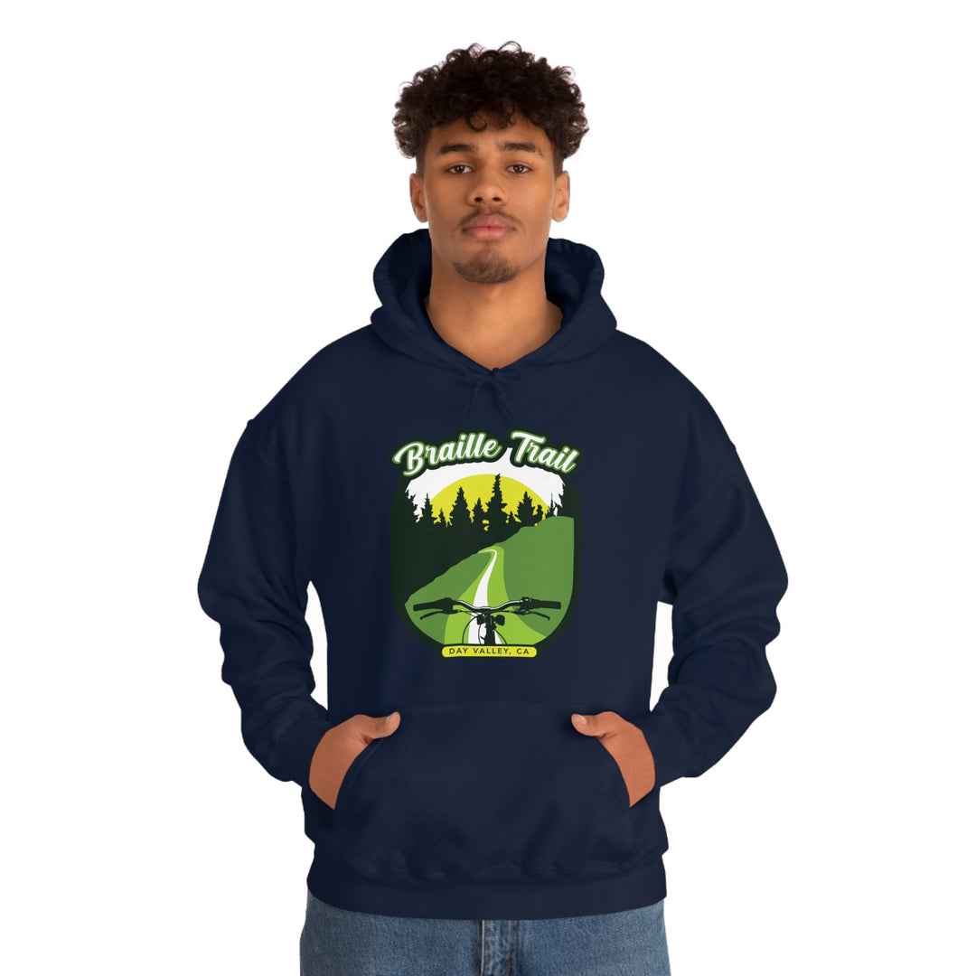 Braille Trail - Day Valley, CA Unisex Heavy Blend Hooded Sweatshirt