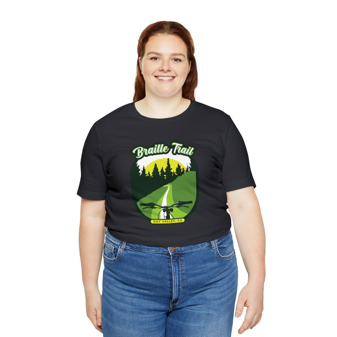 Braille Trail - Day Valley, CA Unisex Tee Shirt