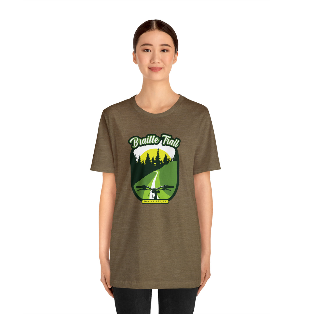 Braille Trail - Day Valley, CA Unisex Tee Shirt