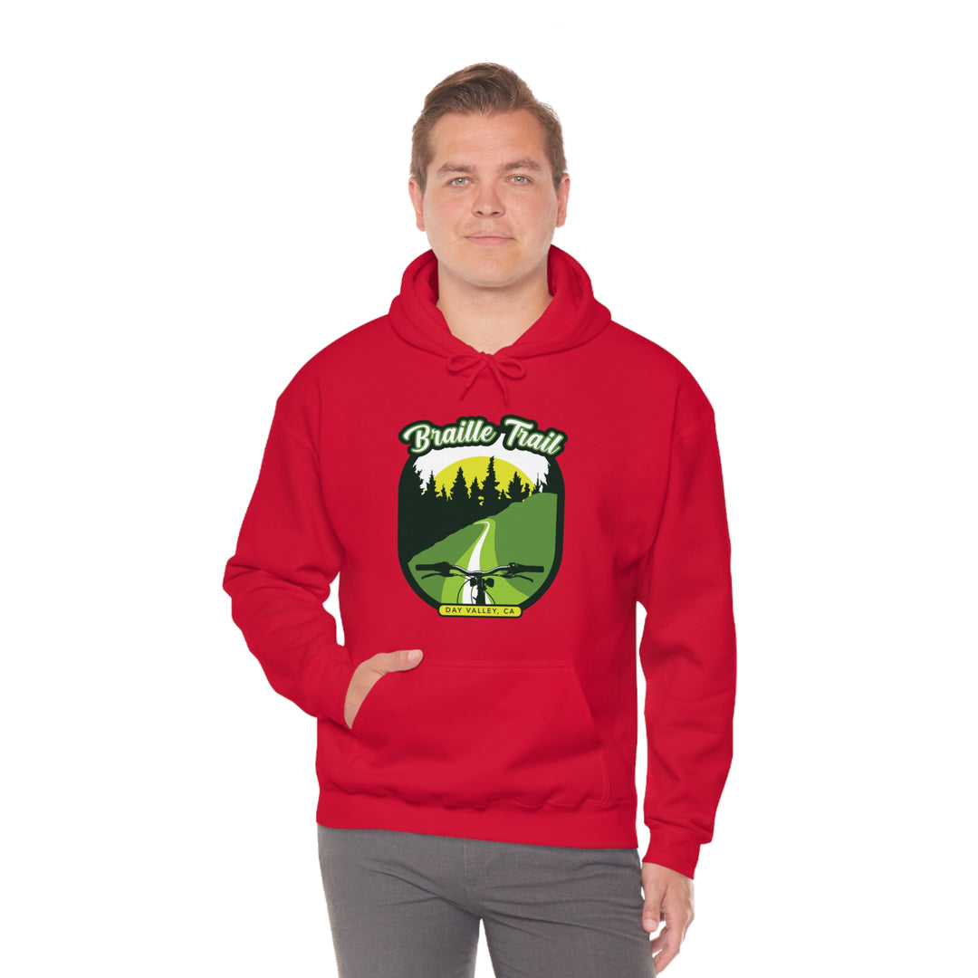 Braille Trail - Day Valley, CA Unisex Heavy Blend Hooded Sweatshirt