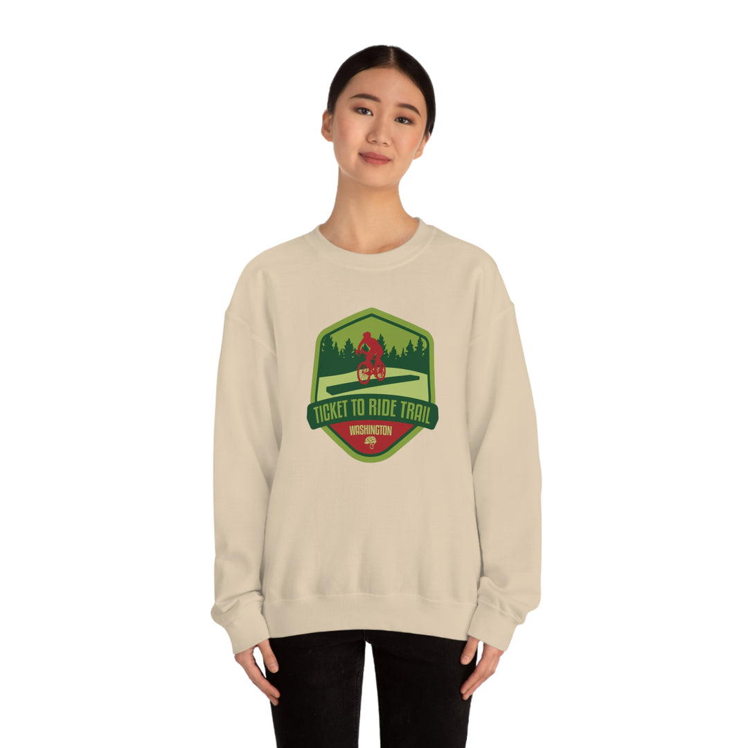 Ticket to Ride Trail - Washington State Unisex Heavy Blend Crewneck Sweatshirt