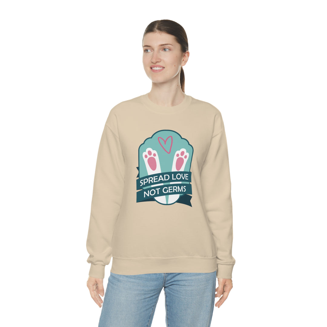 Spread love not Germs - Funny easter nurse Unisex Heavy Blend Crewneck Sweatshirt