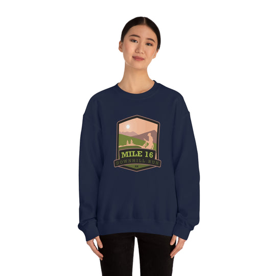 Mile 16 Downhill Run - Alaska Unisex Heavy Blend Crewneck Sweatshirt