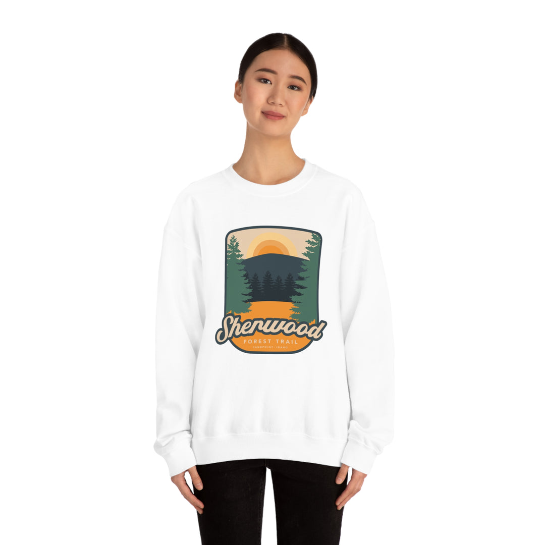 Sherwood Forest Trail - Sandpoint, Idaho Unisex Heavy Blend Crewneck Sweatshirt