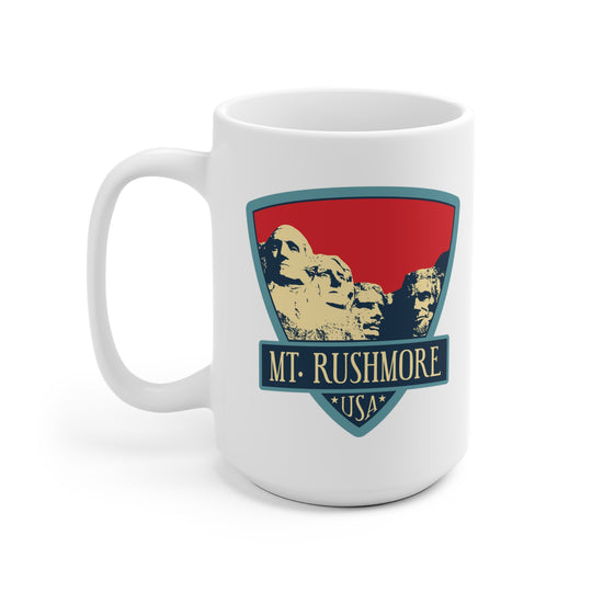 Mt. Rushmore White Ceramic Mug