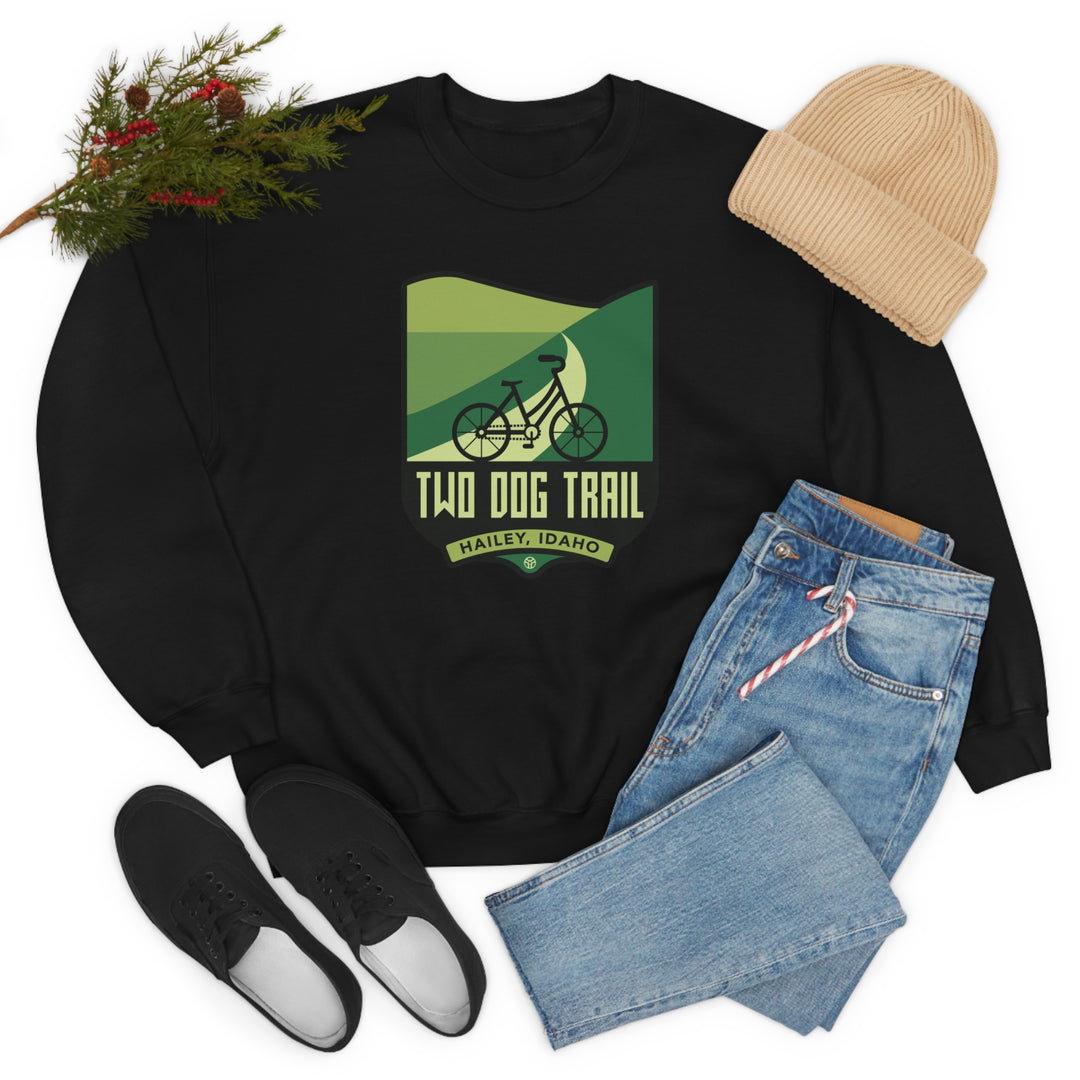 Two Dog Trail - Hailey, Idaho Unisex Heavy Blend Crewneck Sweatshirt