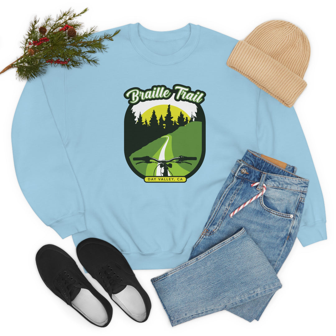 Braille Trail - Day Valley, CA Unisex Heavy Blend Crewneck Sweatshirt