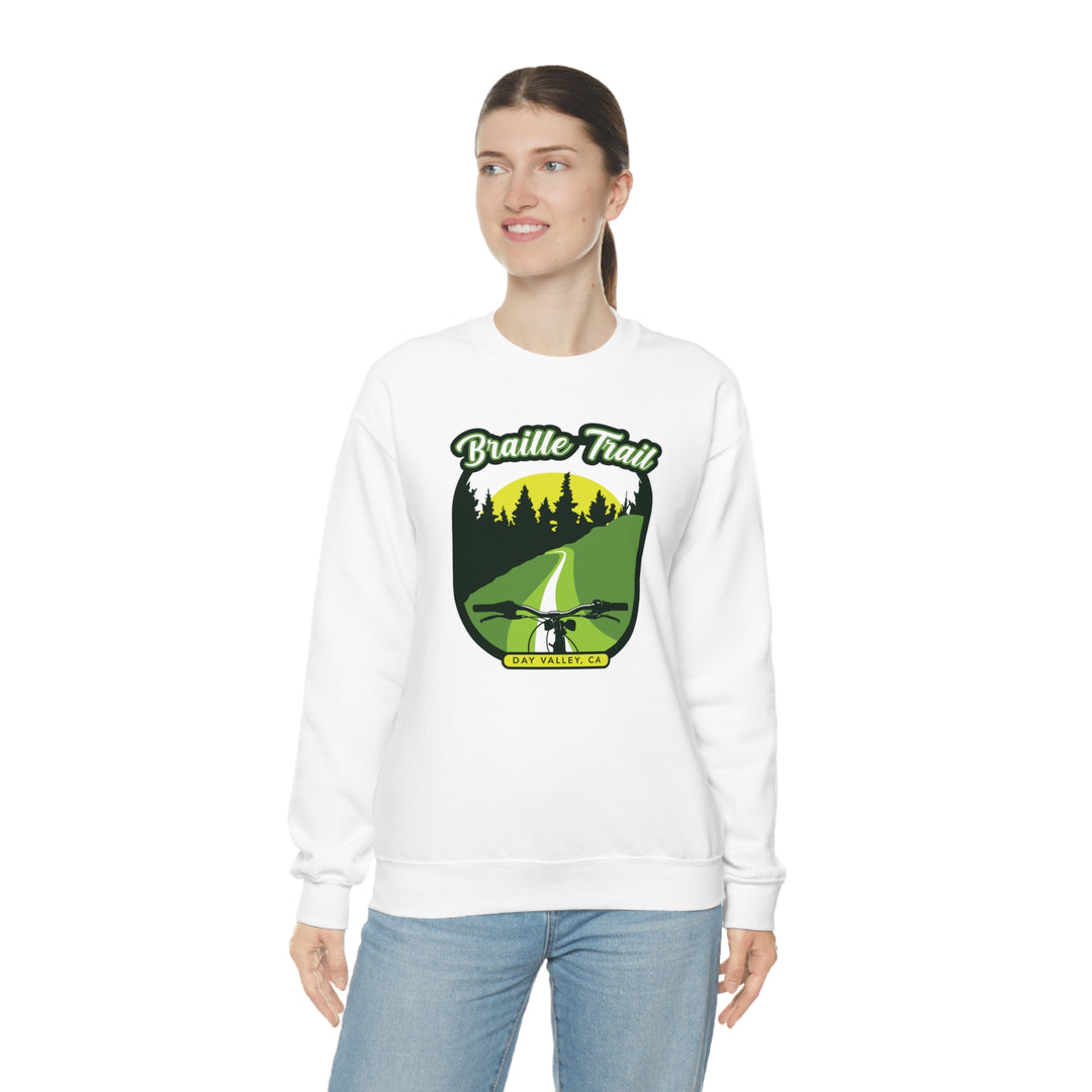 Braille Trail - Day Valley, CA Unisex Heavy Blend Crewneck Sweatshirt