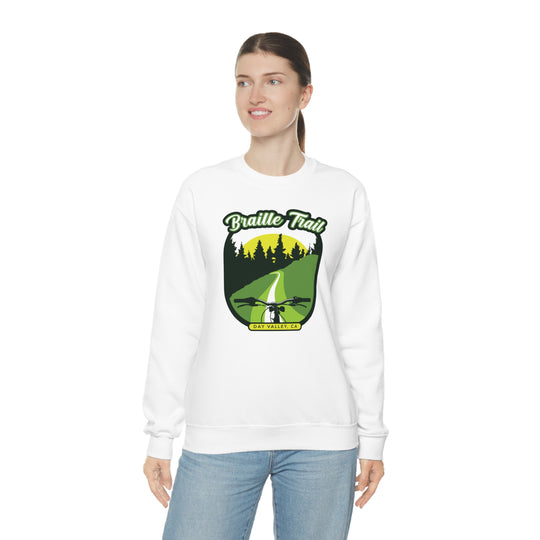 Braille Trail - Day Valley, CA Unisex Heavy Blend Crewneck Sweatshirt