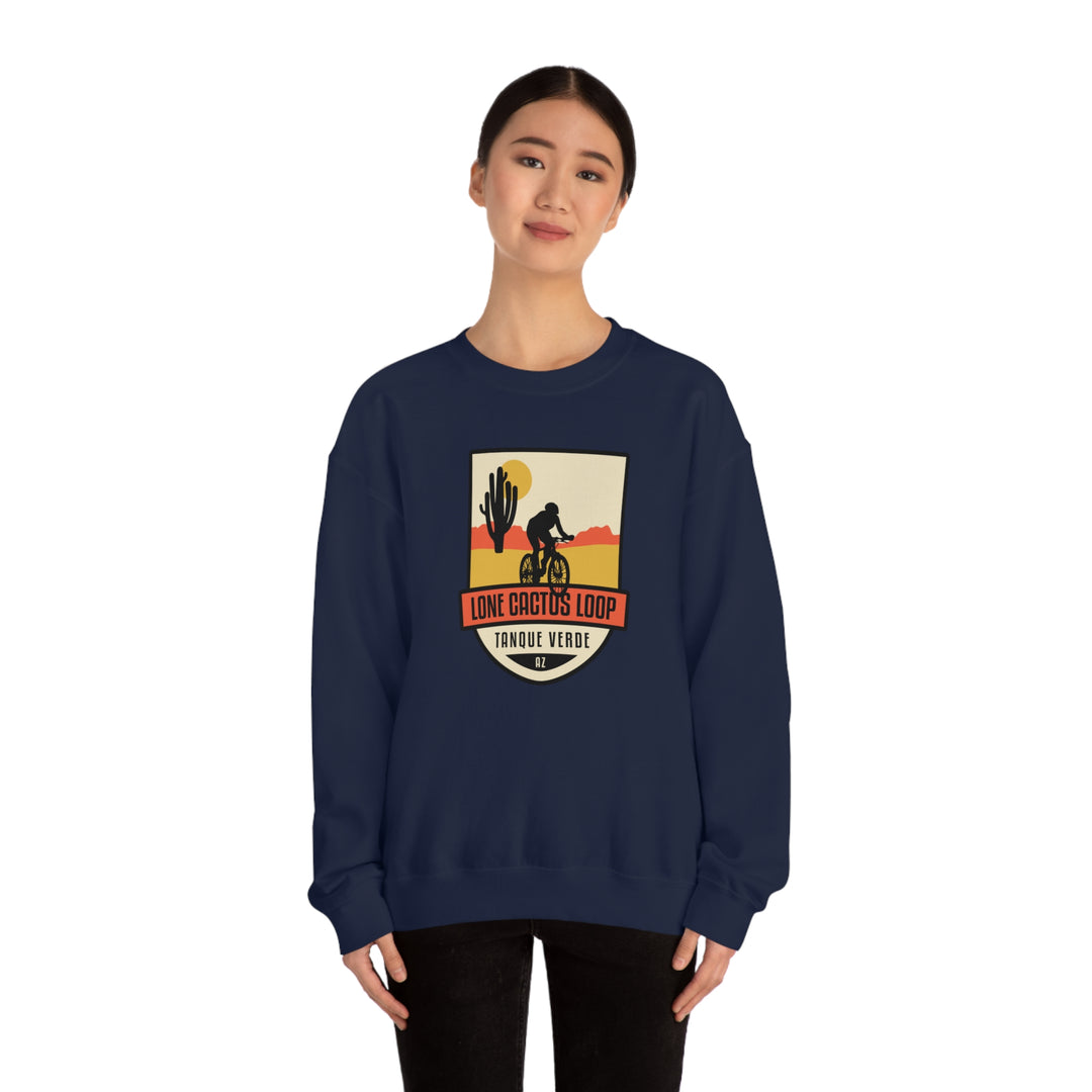 Lone Cactus Loop - Tanque Verde, Arizona Unisex Heavy Blend Crewneck Sweatshirt