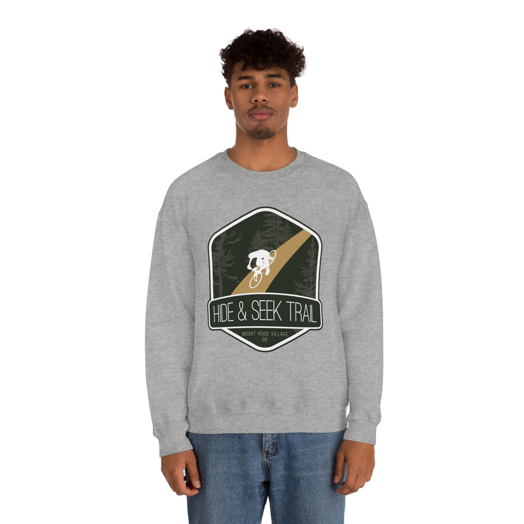 Hide and Seek Trail - Mount Hood Village, Oregon Unisex Heavy Blend Crewneck Sweatshirt