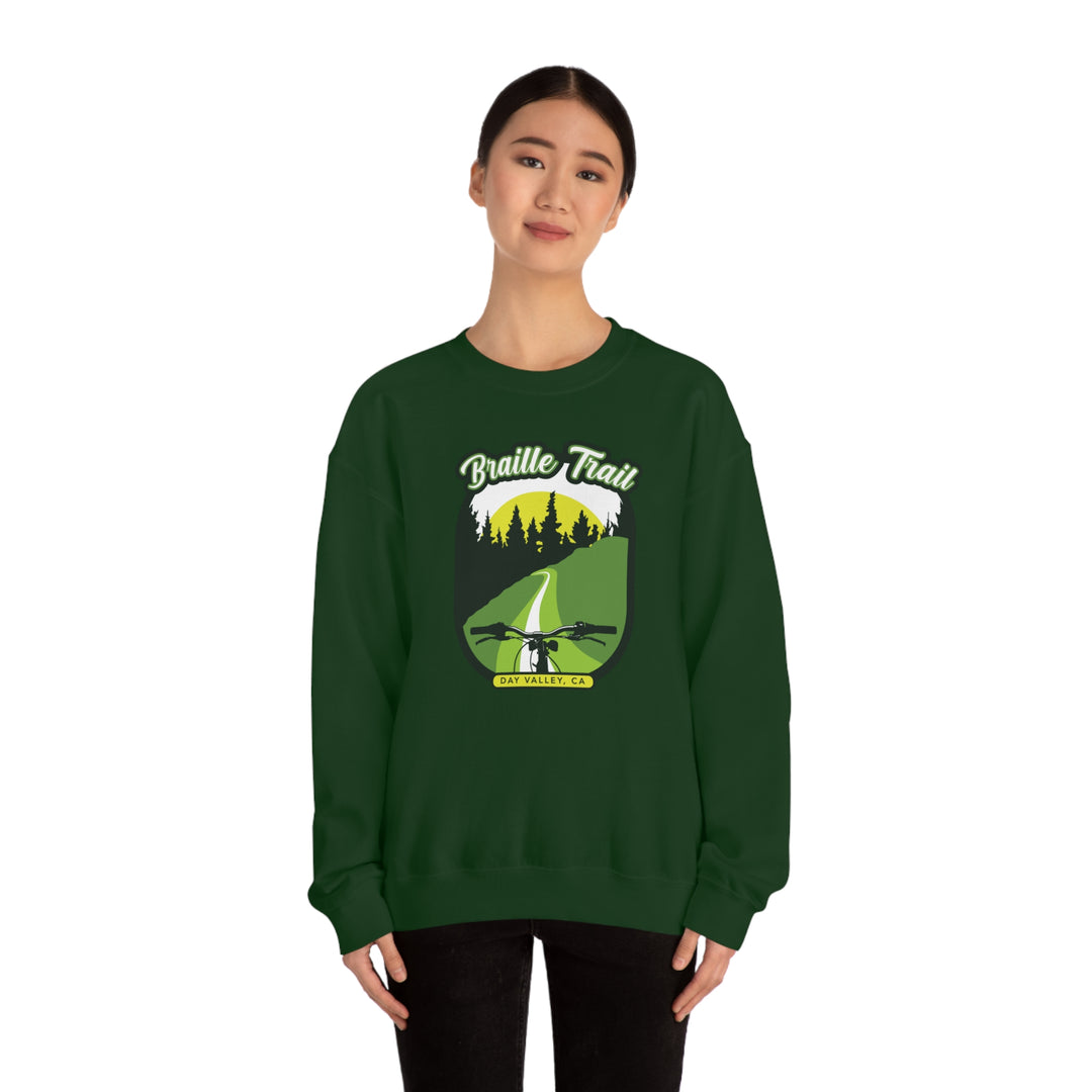 Braille Trail - Day Valley, CA Unisex Heavy Blend Crewneck Sweatshirt