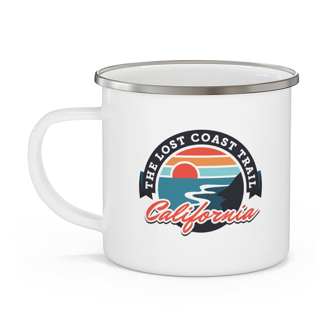 The Lost Coast Trail Enamel Camping Mug - California, USA hiker gift