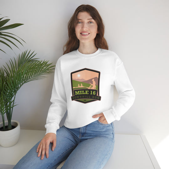 Mile 16 Downhill Run - Alaska Unisex Heavy Blend Crewneck Sweatshirt