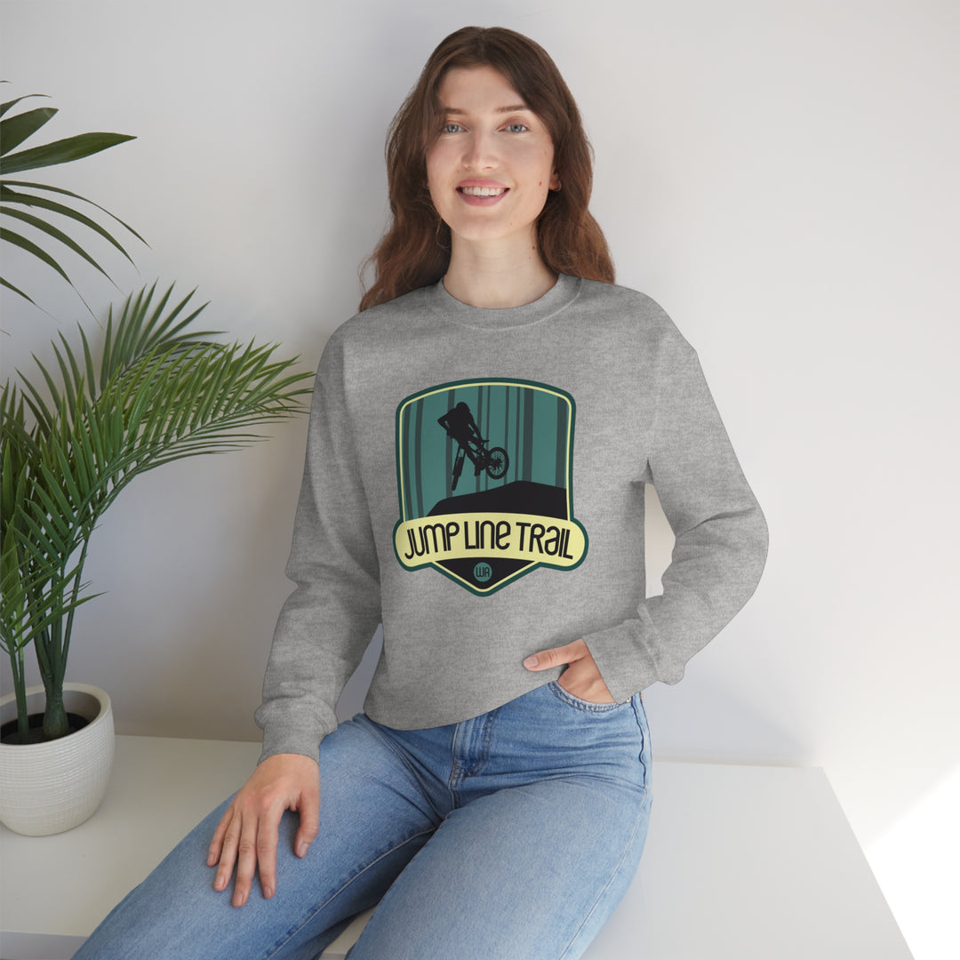 Jump Line Trail - Washington Unisex Heavy Blend Crewneck Sweatshirt