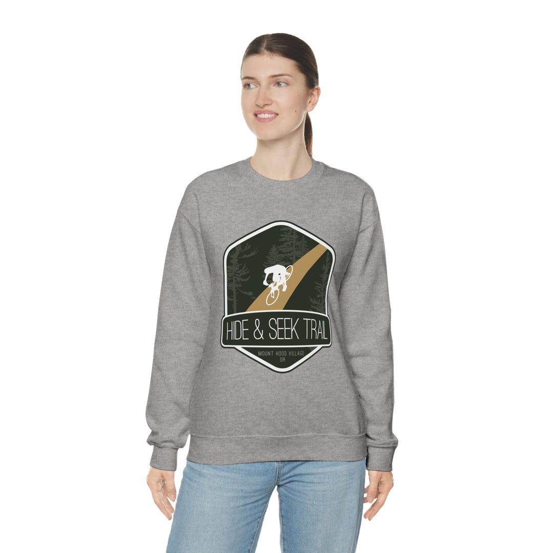 Hide and Seek Trail - Mount Hood Village, Oregon Unisex Heavy Blend Crewneck Sweatshirt