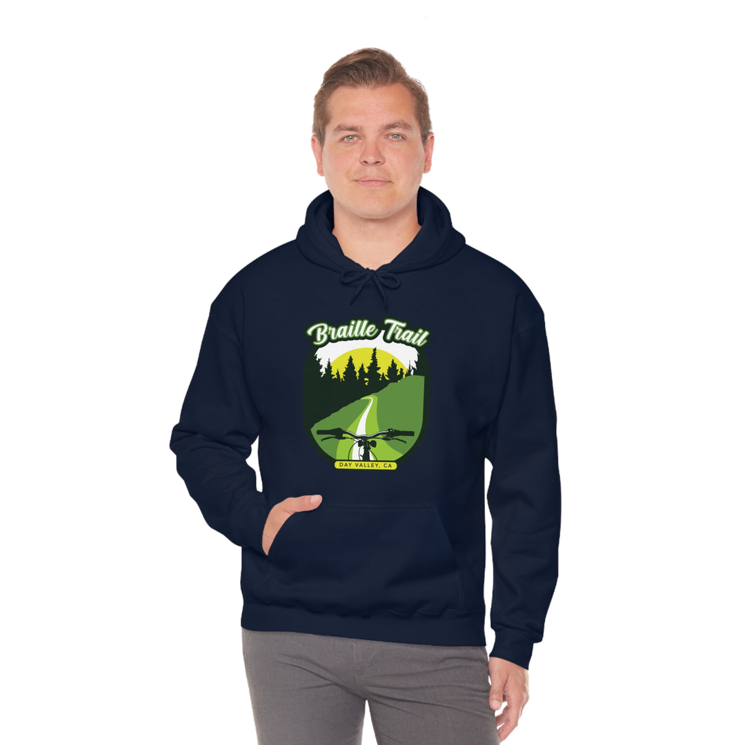 Braille Trail - Day Valley, CA Unisex Heavy Blend Hooded Sweatshirt