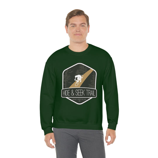 Hide and Seek Trail - Mount Hood Village, Oregon Unisex Heavy Blend Crewneck Sweatshirt