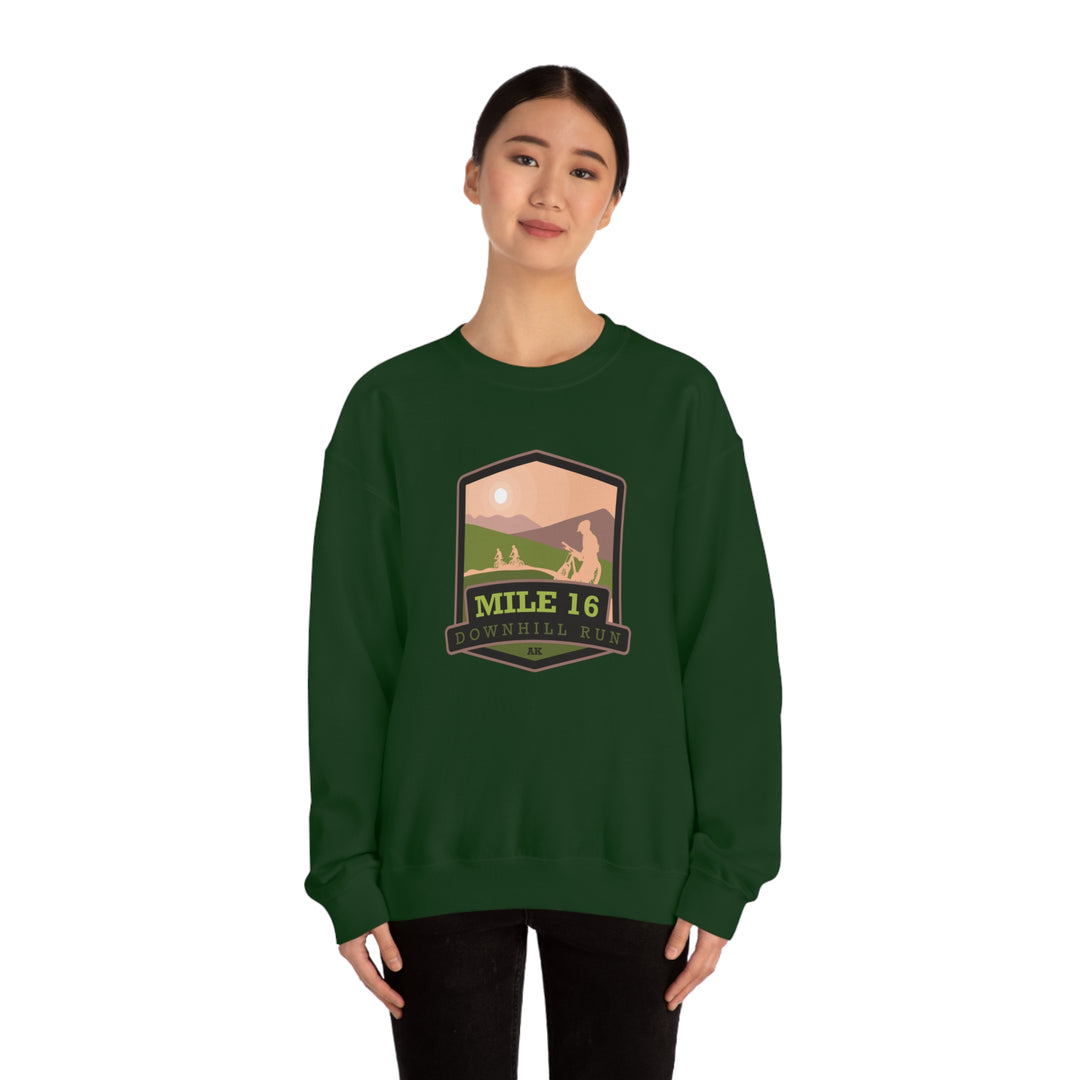 Mile 16 Downhill Run - Alaska Unisex Heavy Blend Crewneck Sweatshirt