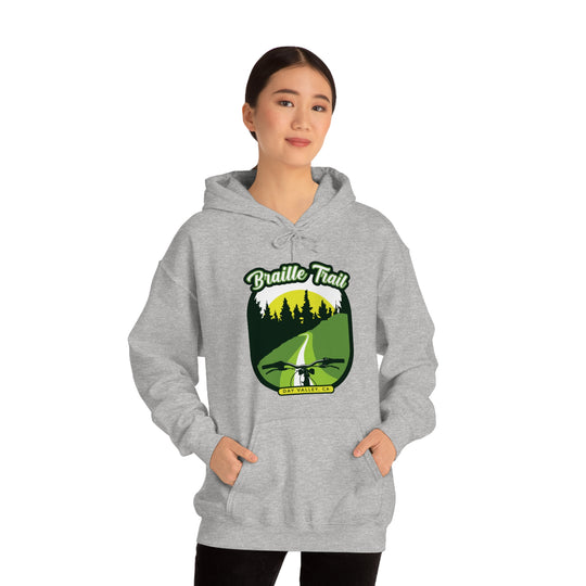 Braille Trail - Day Valley, CA Unisex Heavy Blend Hooded Sweatshirt