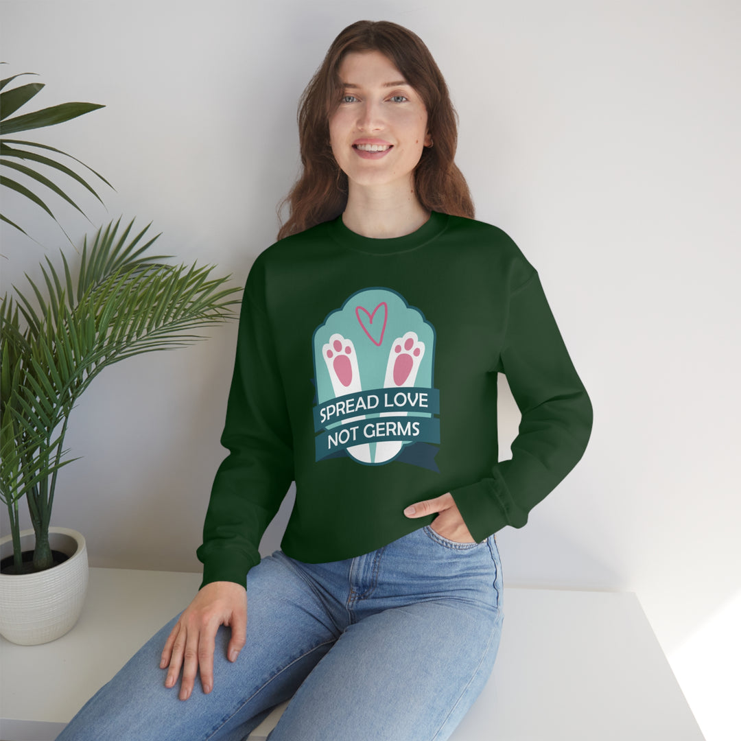 Spread love not Germs - Funny easter nurse Unisex Heavy Blend Crewneck Sweatshirt