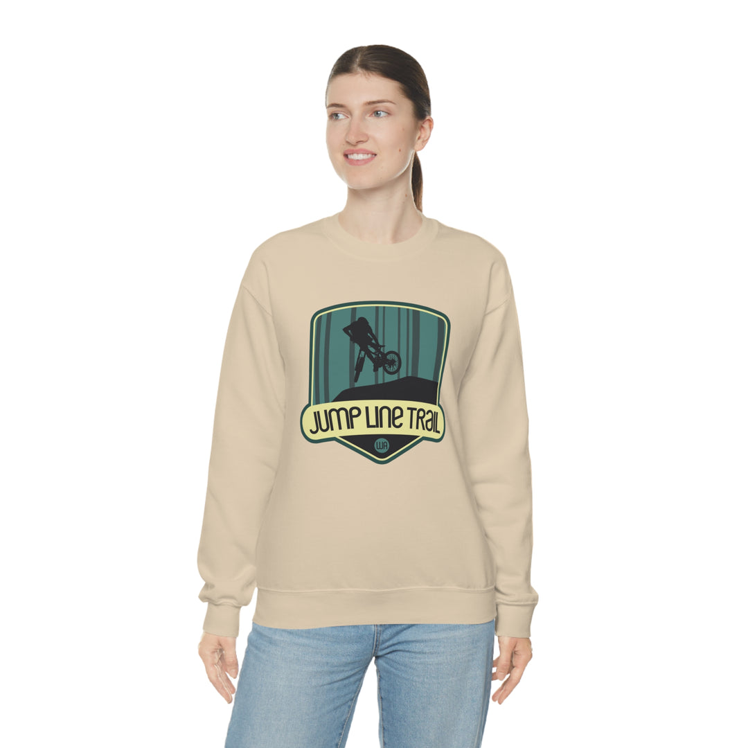 Jump Line Trail - Washington Unisex Heavy Blend Crewneck Sweatshirt