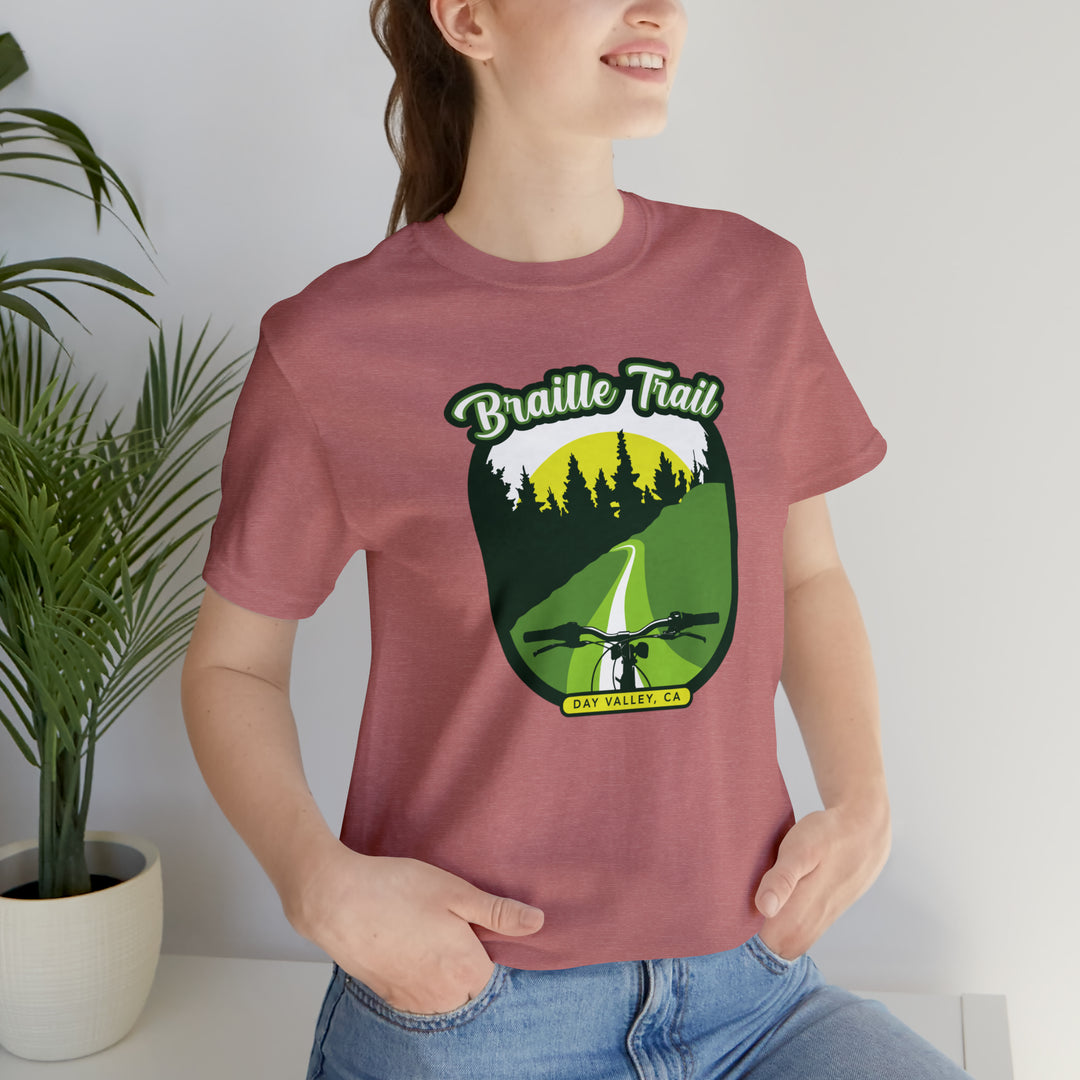 Braille Trail - Day Valley, CA Unisex Tee Shirt