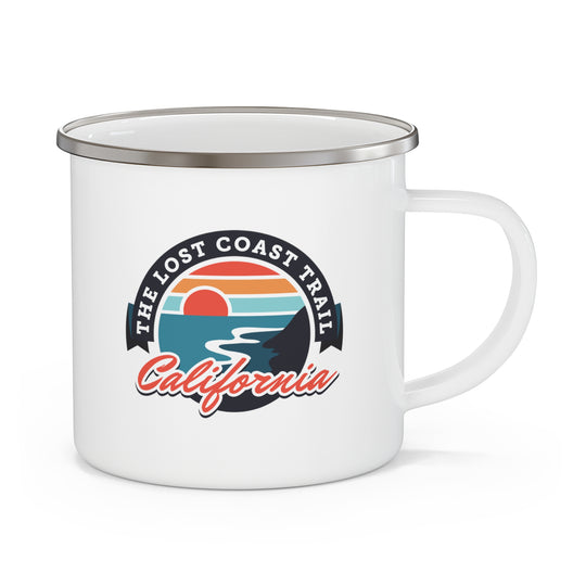 The Lost Coast Trail Enamel Camping Mug - California, USA hiker gift