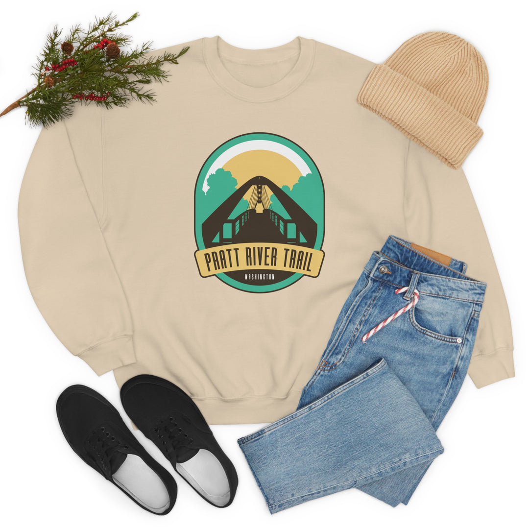 Pratt River Trail - Washington Unisex Heavy Blend Crewneck Sweatshirt