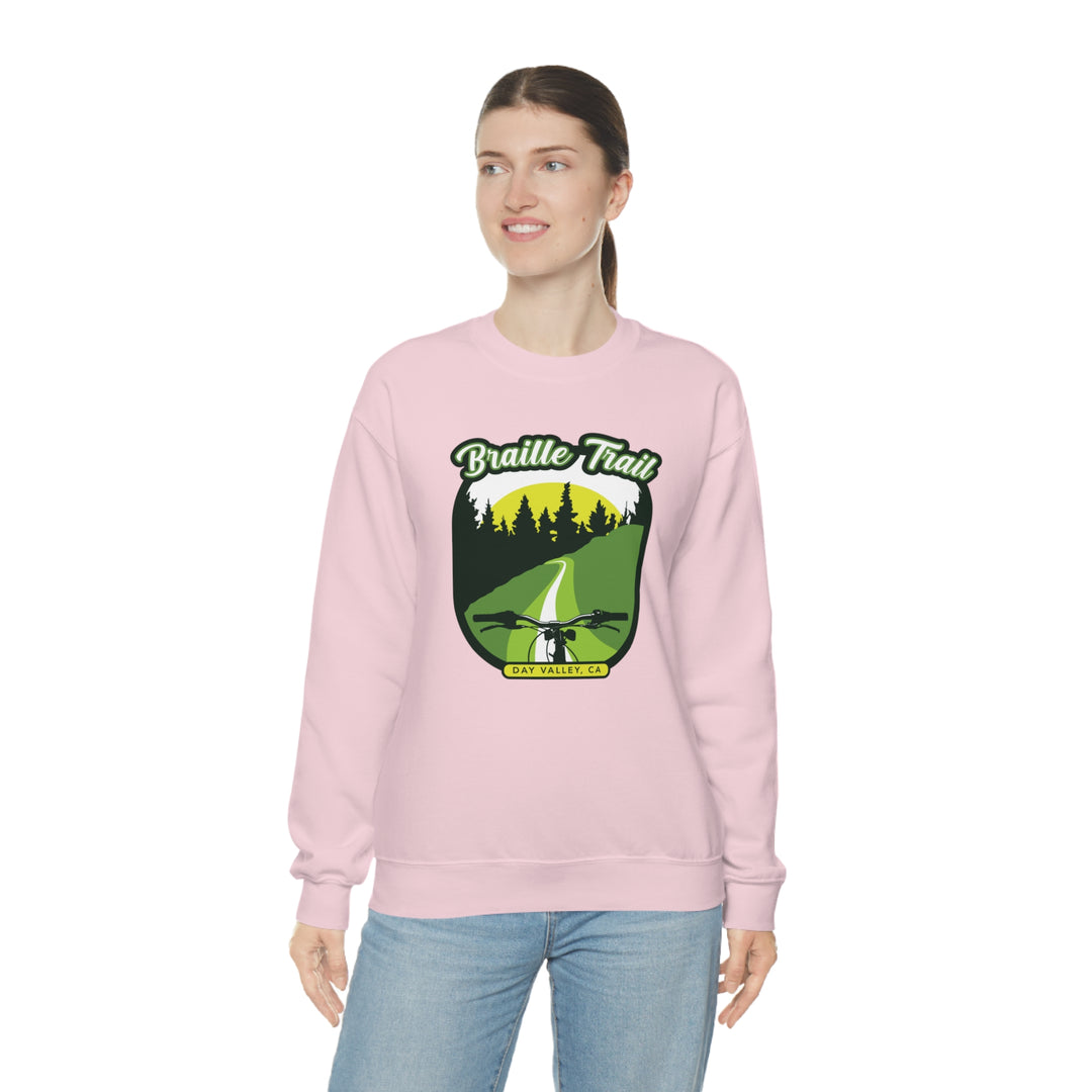 Braille Trail - Day Valley, CA Unisex Heavy Blend Crewneck Sweatshirt