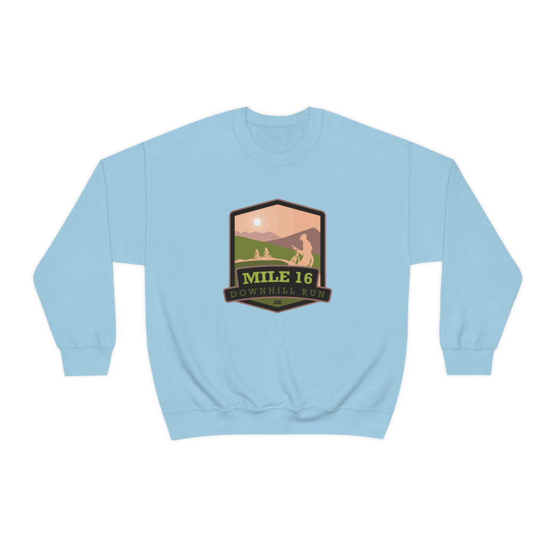 Mile 16 Downhill Run - Alaska Unisex Heavy Blend Crewneck Sweatshirt