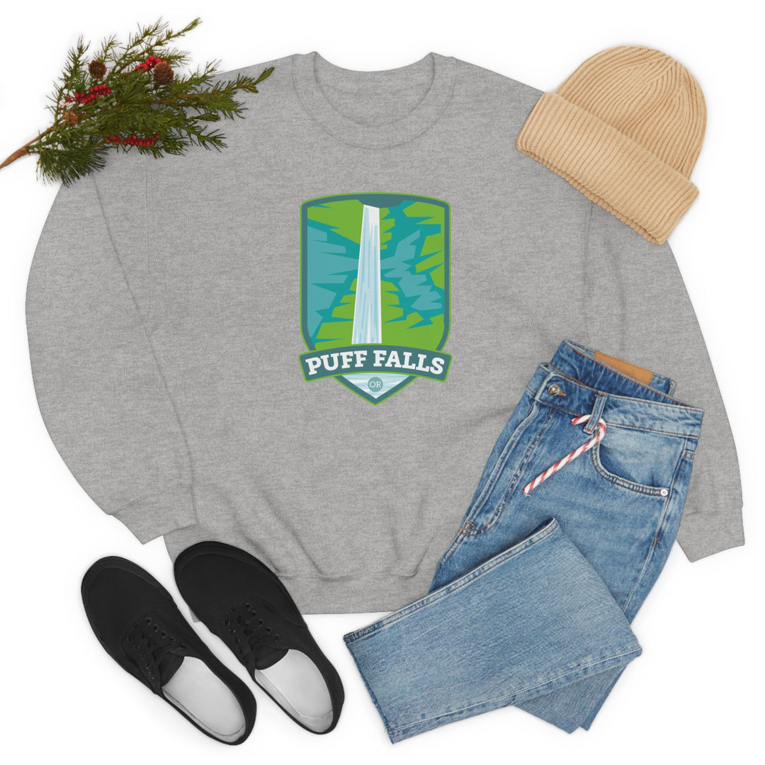 Puff Falls - Oregon Unisex Heavy Blend Crewneck Sweatshirt