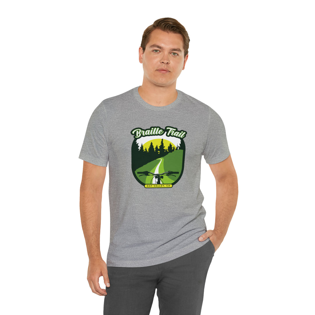 Braille Trail - Day Valley, CA Unisex Tee Shirt