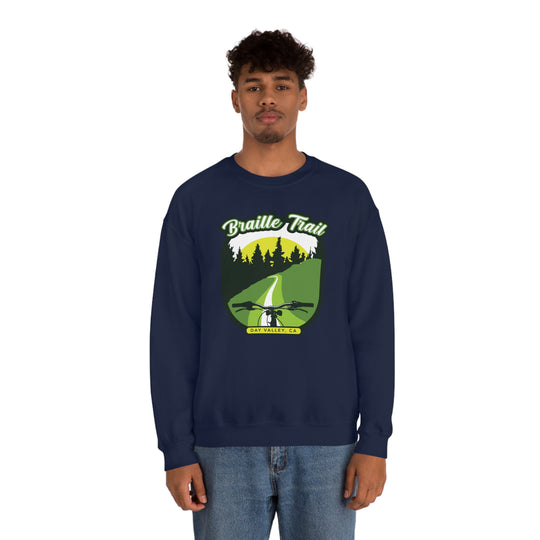 Braille Trail - Day Valley, CA Unisex Heavy Blend Crewneck Sweatshirt