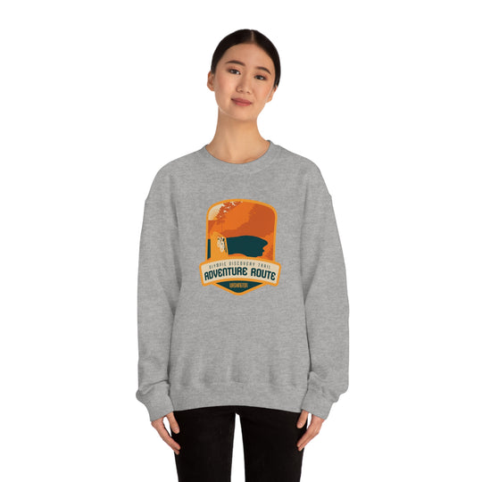 Olympic Discovery Trail Adventure Route - WA or Washington Unisex Heavy Blend Crewneck Sweatshirt