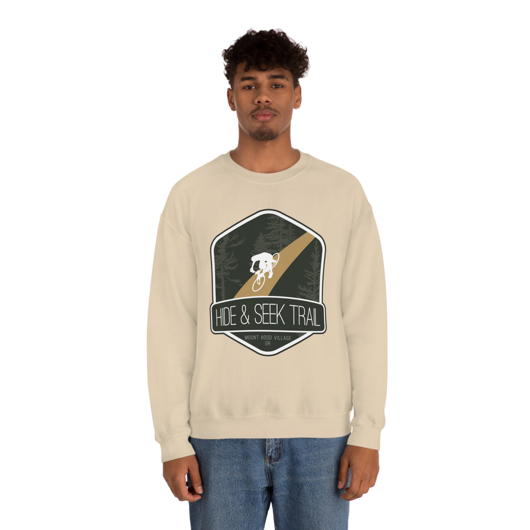 Hide and Seek Trail - Mount Hood Village, Oregon Unisex Heavy Blend Crewneck Sweatshirt