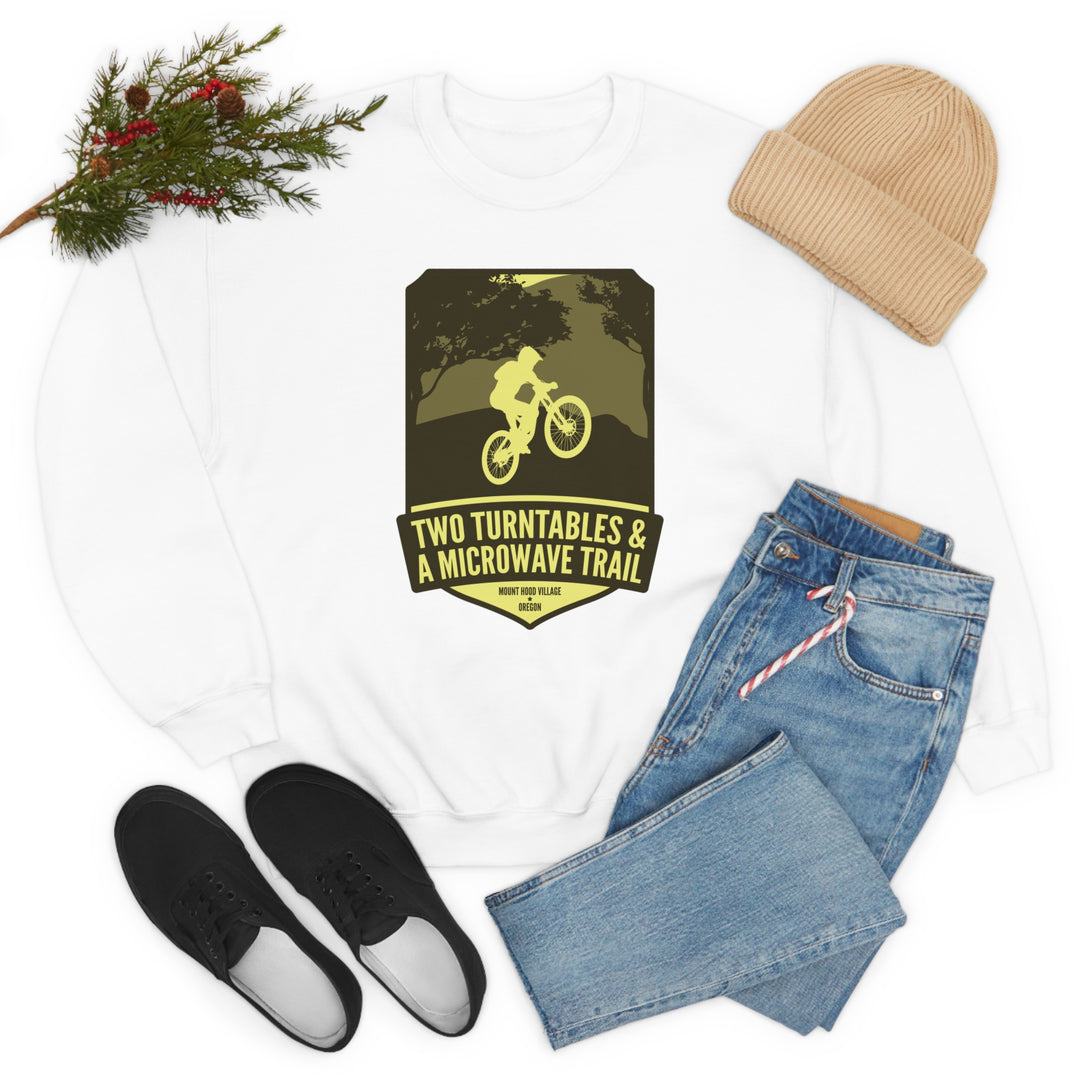 Two Turntables and a Microwave Trail - Mount Hood Village, OR Unisex Heavy Blend Crewneck Sweatshirt