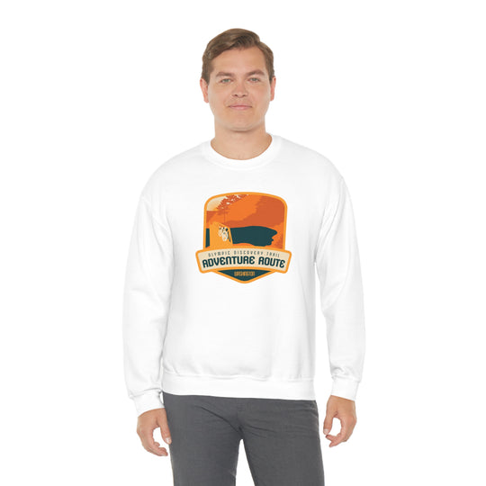 Olympic Discovery Trail Adventure Route - WA or Washington Unisex Heavy Blend Crewneck Sweatshirt