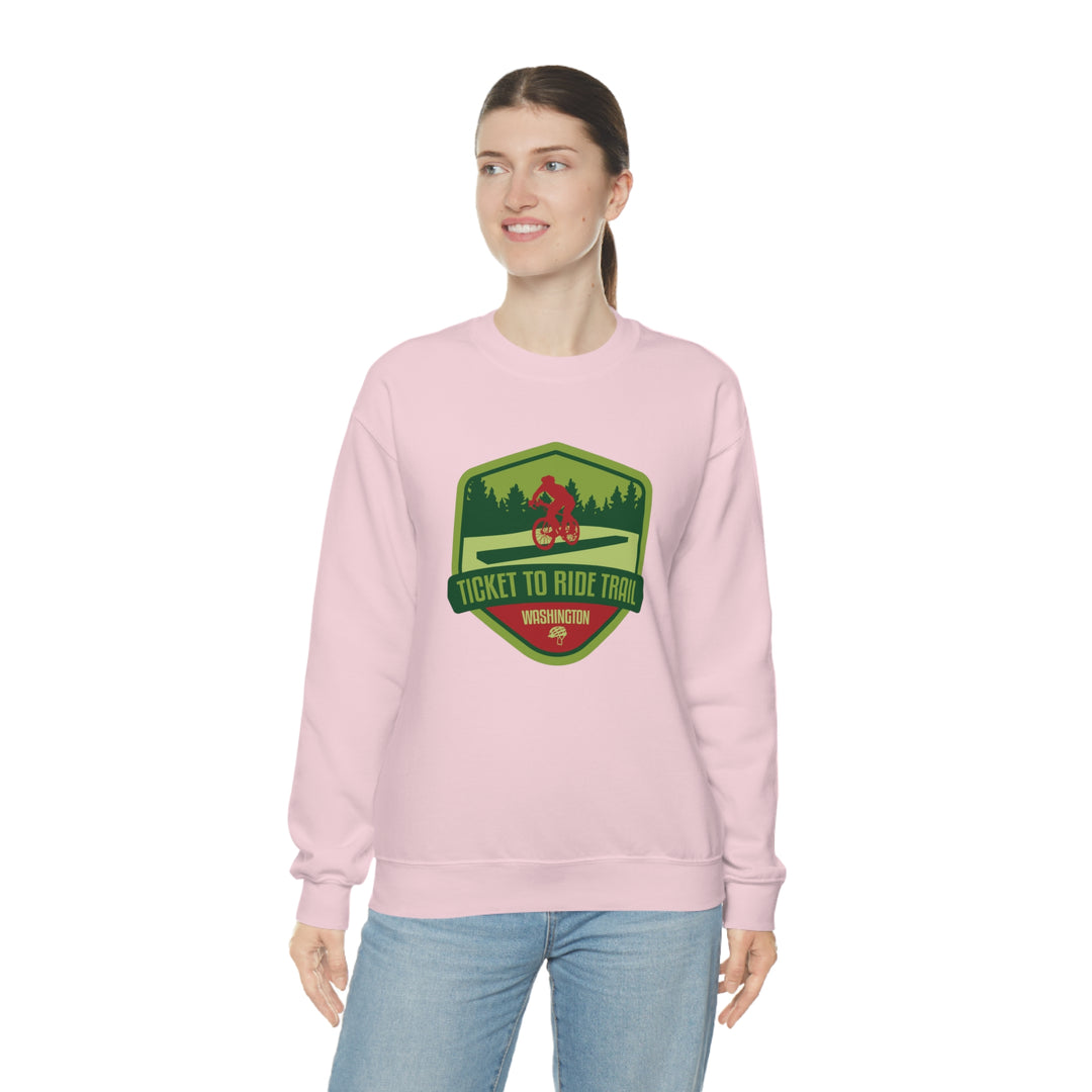 Ticket to Ride Trail - Washington State Unisex Heavy Blend Crewneck Sweatshirt