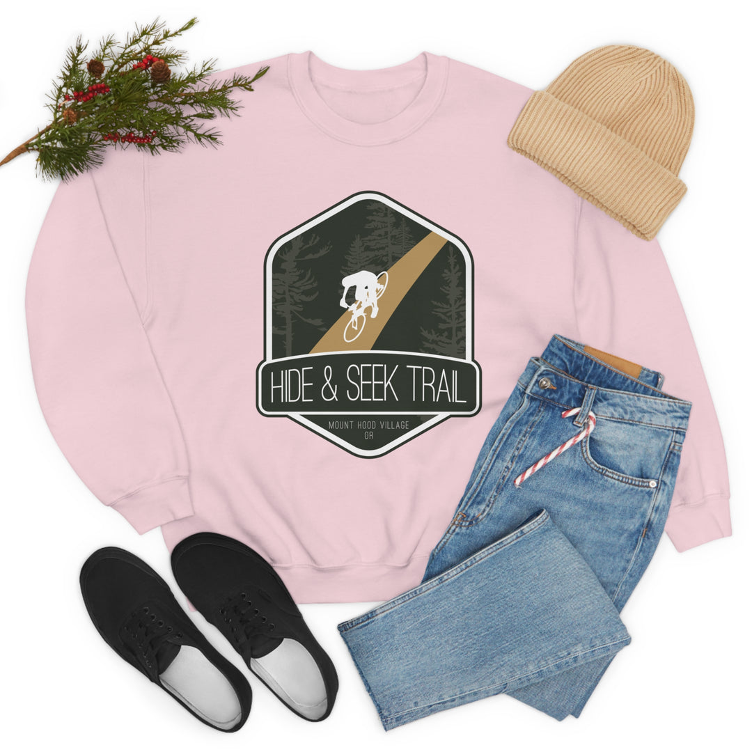 Hide and Seek Trail - Mount Hood Village, Oregon Unisex Heavy Blend Crewneck Sweatshirt