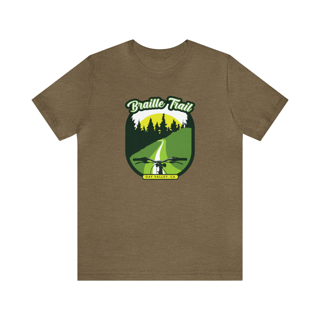 Braille Trail - Day Valley, CA Unisex Tee Shirt