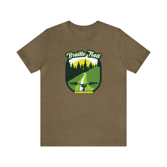 Braille Trail - Day Valley, CA Unisex Tee Shirt