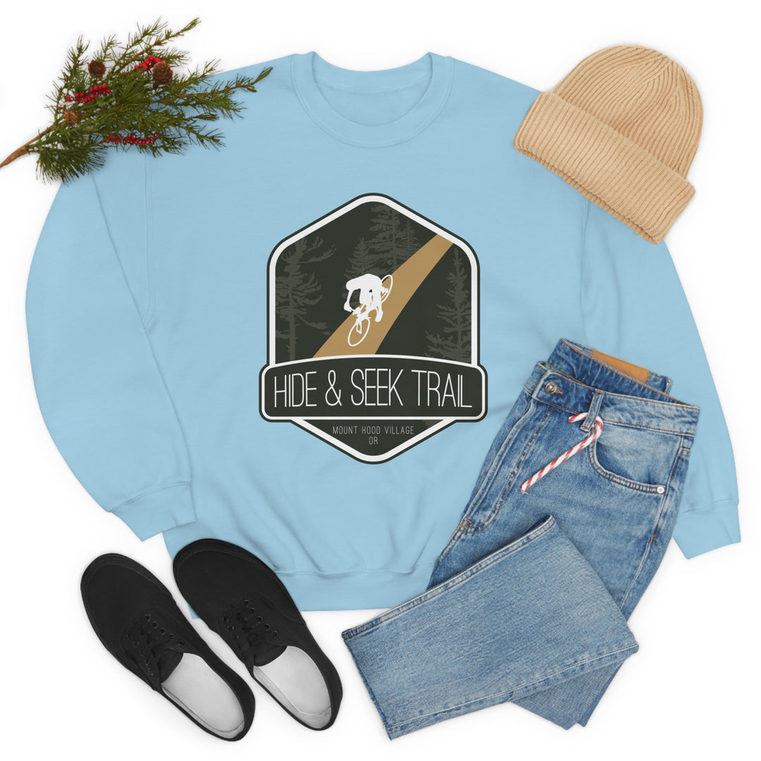 Hide and Seek Trail - Mount Hood Village, Oregon Unisex Heavy Blend Crewneck Sweatshirt